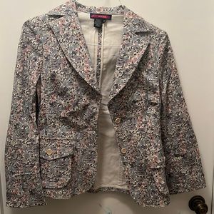 🌻Velvet floral print jacket